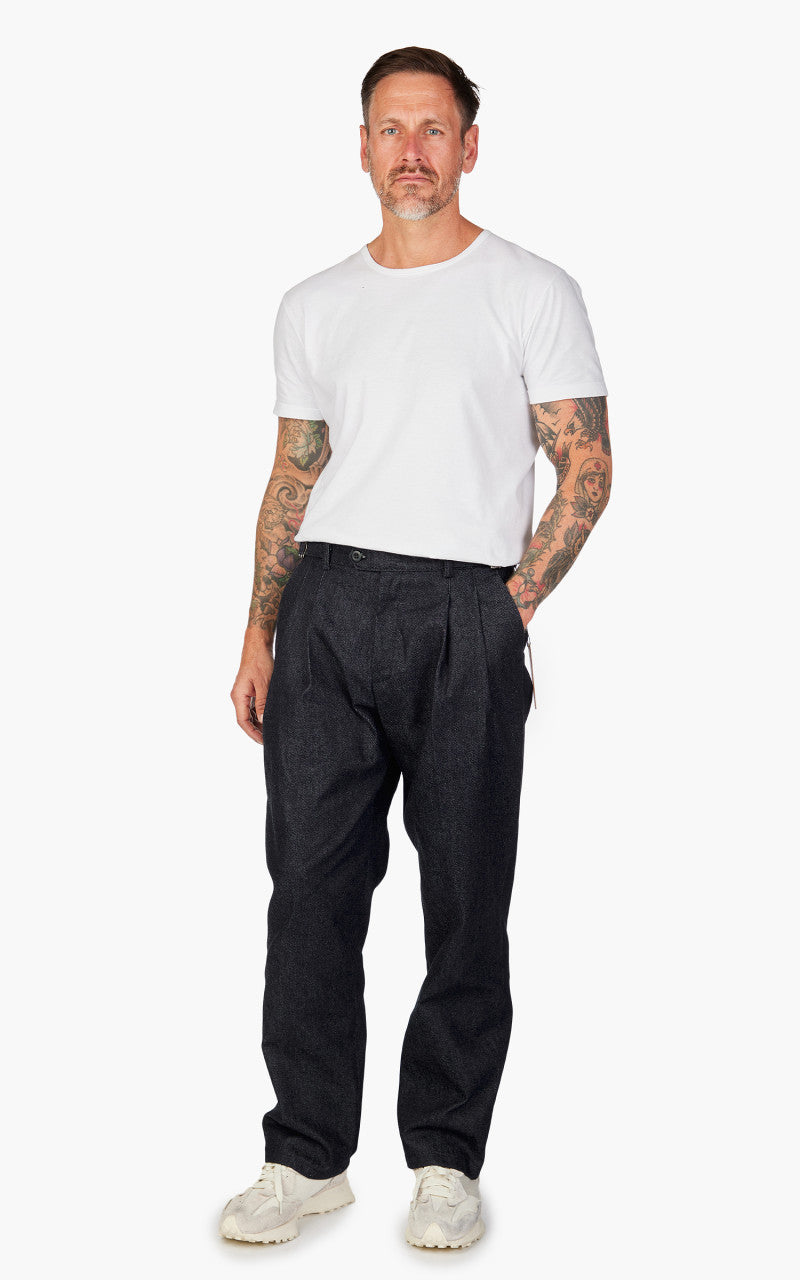 FrizmWORKS Side Adjust Two Tuck Denim Pants Indigo