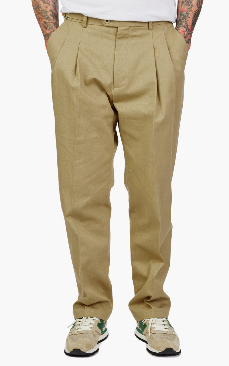 FrizmWORKS Side Adjust Two Tuck Pants Beige