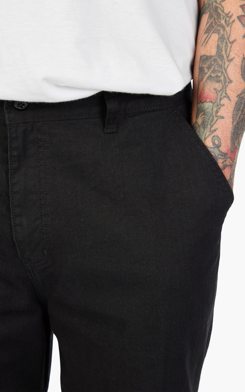 FrizmWORKS Slub Cotton Two Tuck Pants Black
