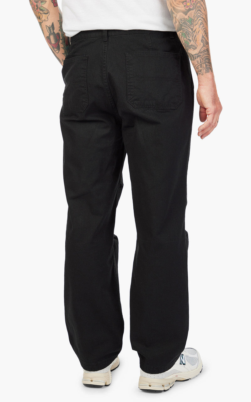 FrizmWORKS Slub Cotton Two Tuck Pants Black