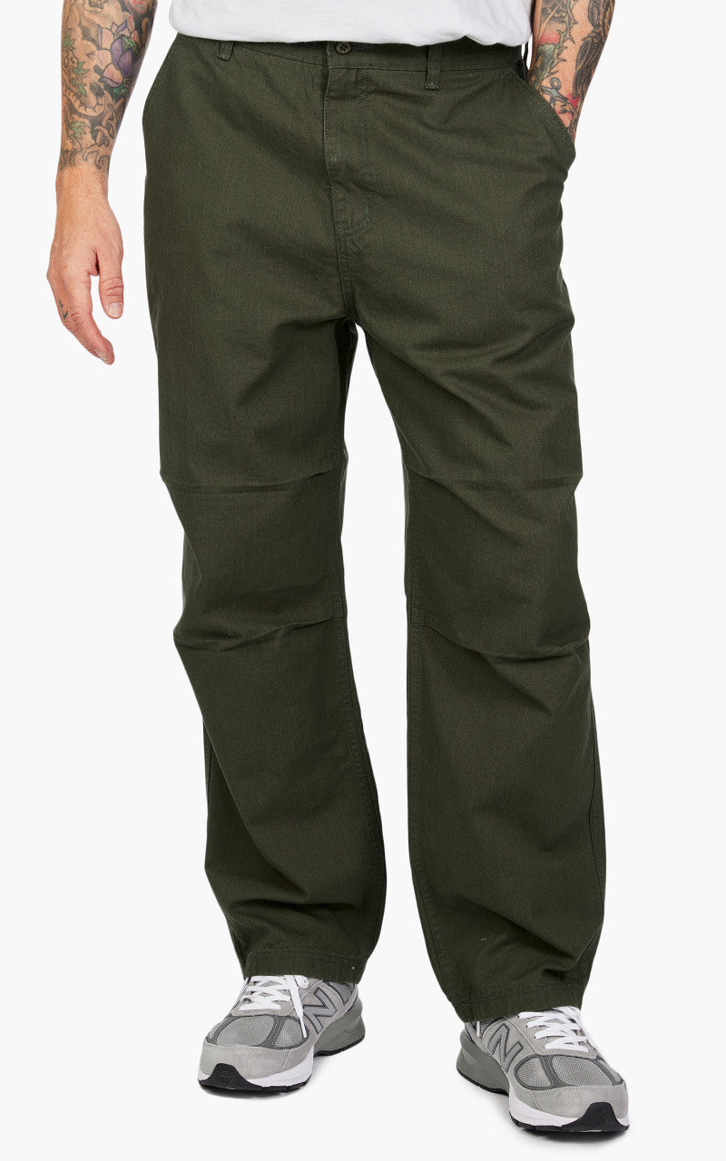 FrizmWORKS Slub Cotton Two Tuck Pants Olive
