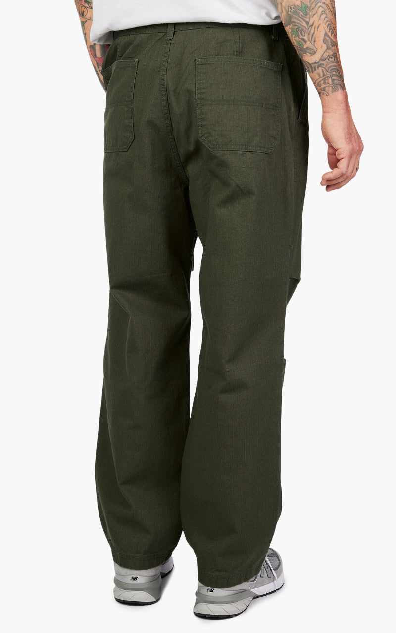 FrizmWORKS Slub Cotton Two Tuck Pants Olive