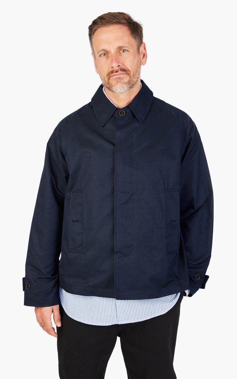 FrizmWORKS Solar Twill Balmacaan Half Jacket Navy