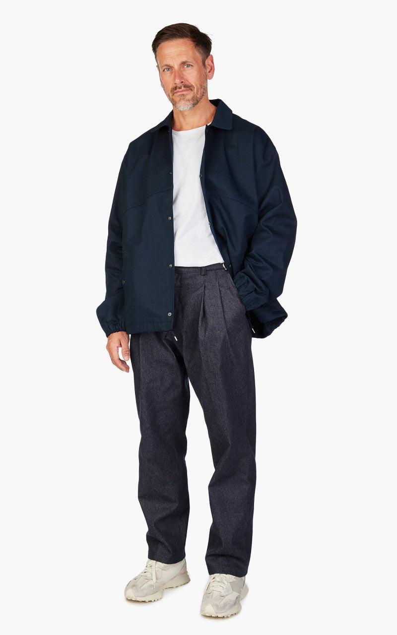 FrizmWORKS Twill Cotton Coach Jacket Navy