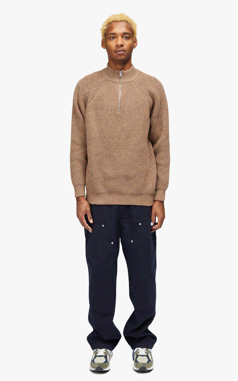 FrizmWORKS Half Zip Mock Neck Sweater Cocoa