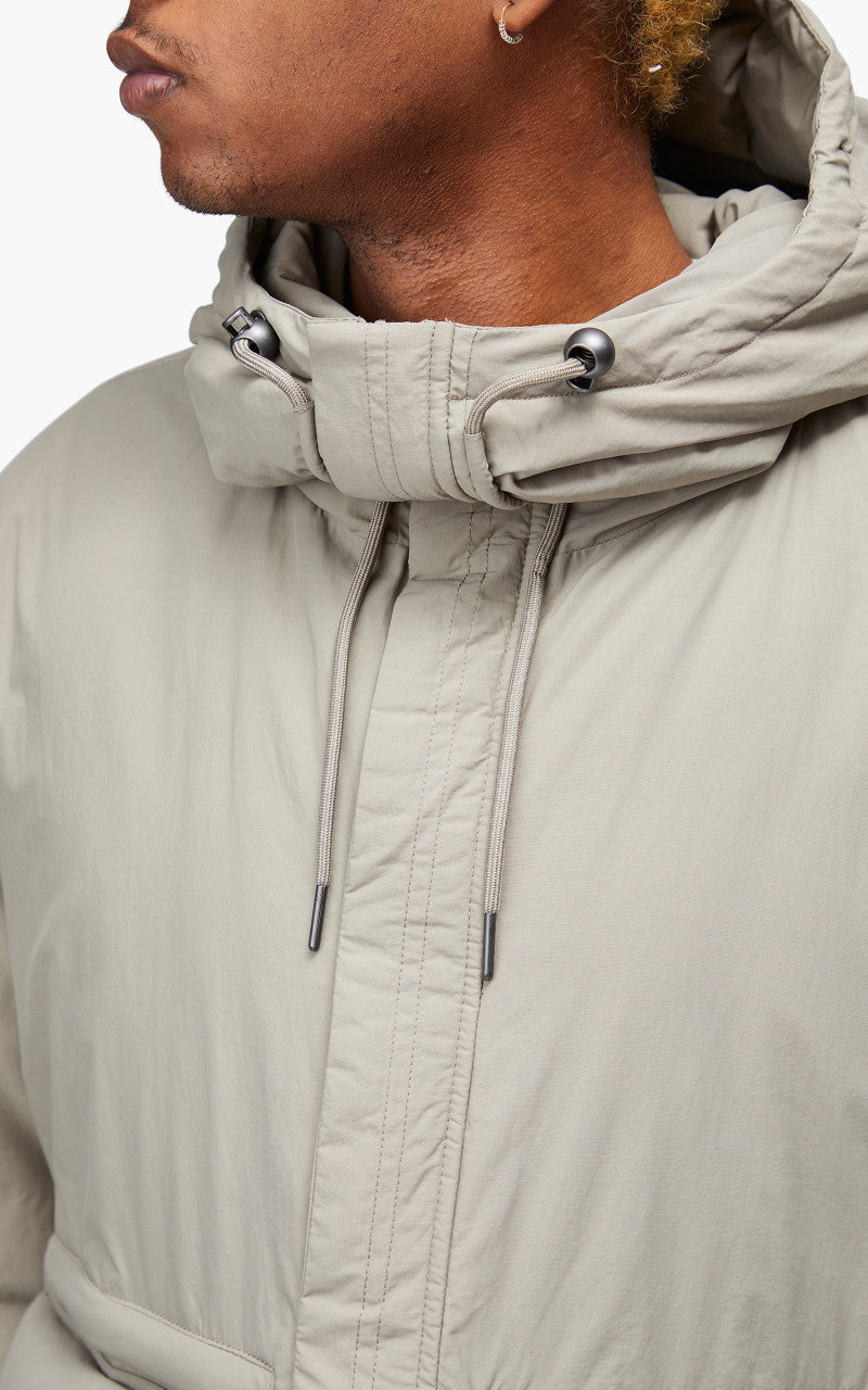 FrizmWORKS Hooded Puffer Down Parka Taupe