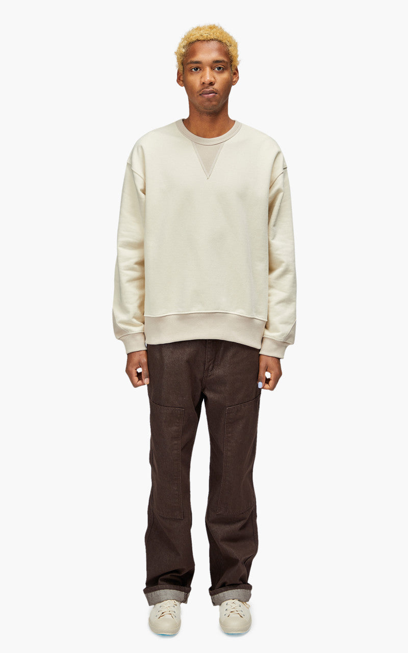 FrizmWORKS Gusset Coloration Heavyweight Sweatshirt Cream