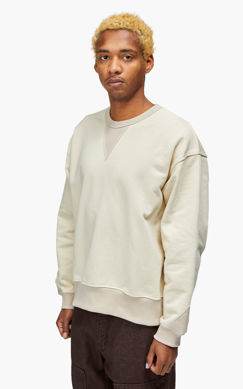 FrizmWORKS Gusset Coloration Heavyweight Sweatshirt Cream