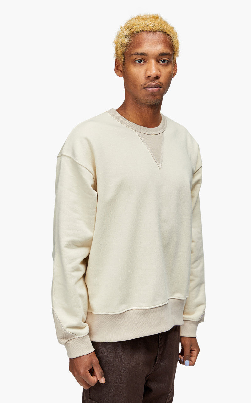 FrizmWORKS Gusset Coloration Heavyweight Sweatshirt Cream