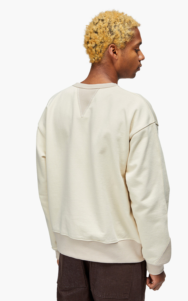 FrizmWORKS Gusset Coloration Heavyweight Sweatshirt Cream