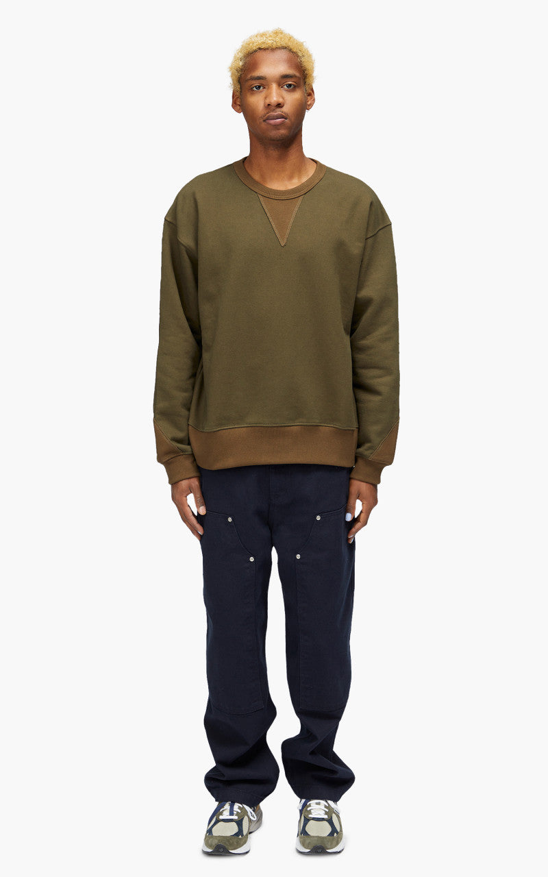 FrizmWORKS Gusset Coloration Heavyweight Sweatshirt Olive