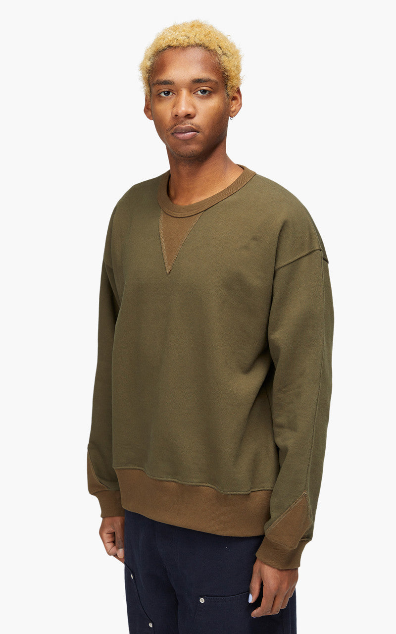 FrizmWORKS Gusset Coloration Heavyweight Sweatshirt Olive