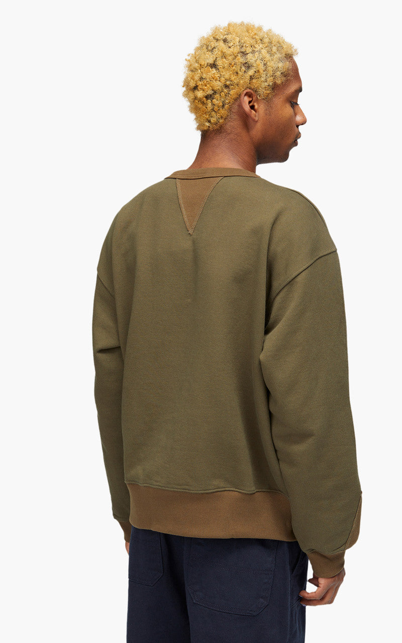 FrizmWORKS Gusset Coloration Heavyweight Sweatshirt Olive