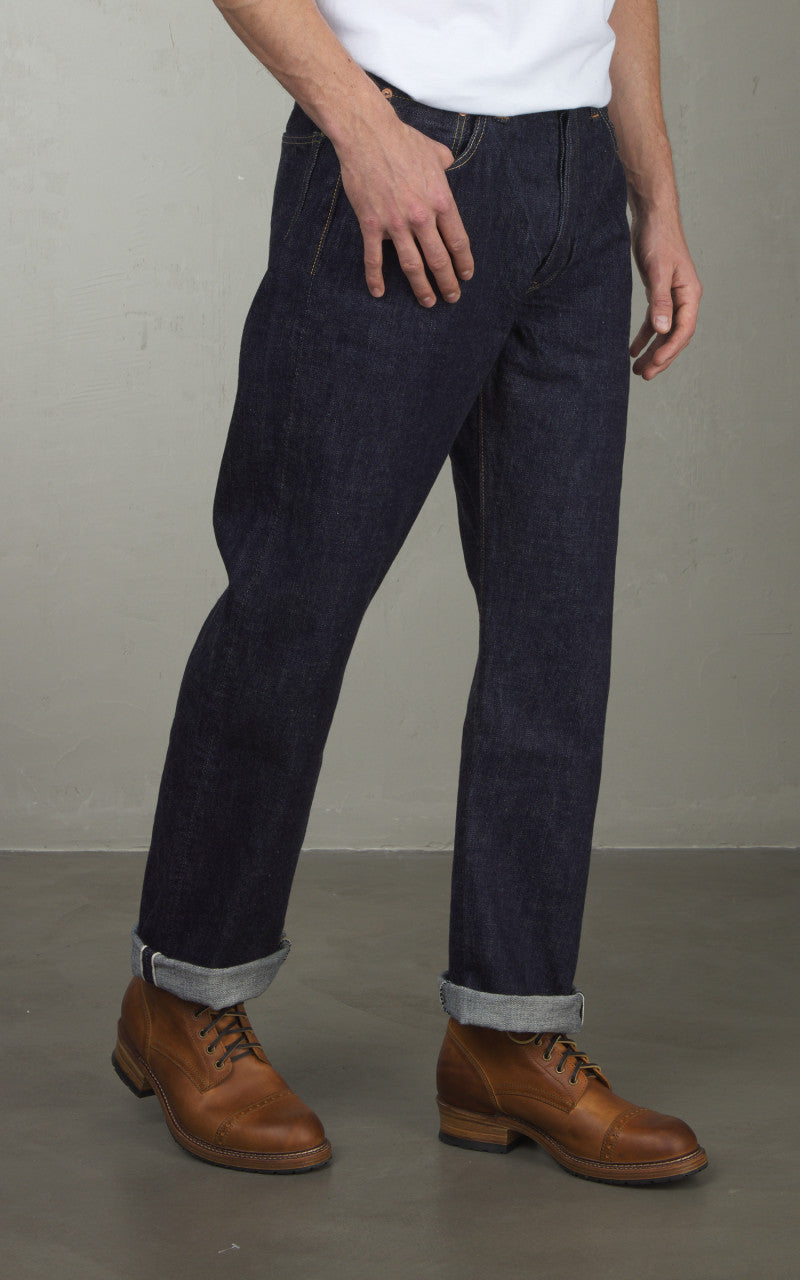 Fullcount 0105W Wide Selvedge Denim One Wash Indigo
