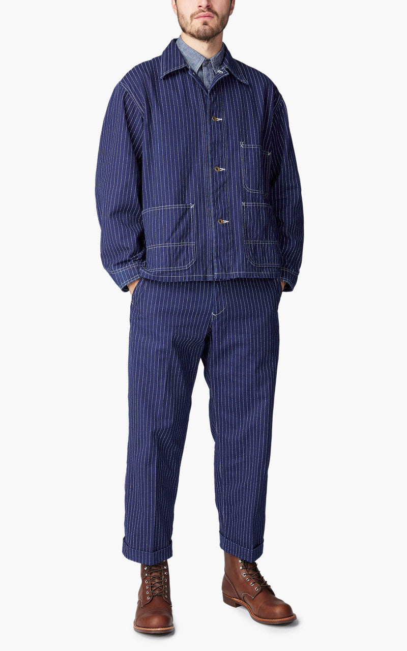 Fullcount 1128-4 Farmers Trouser Indigo Wabash Stripe