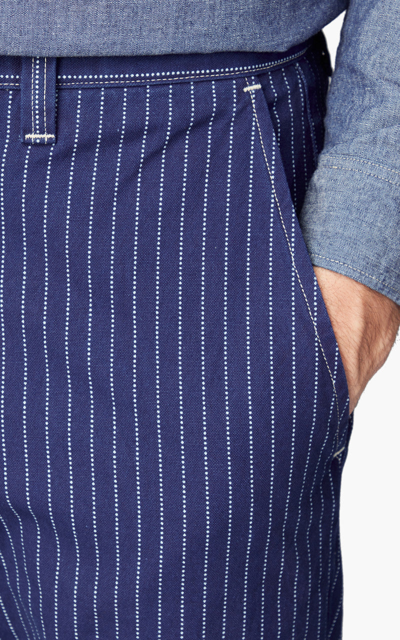 Fullcount 1128-4 Farmers Trouser Indigo Wabash Stripe