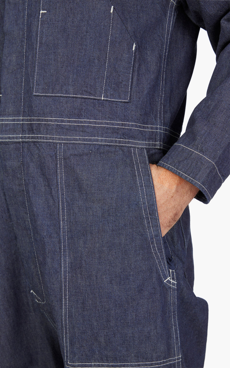 Fullcount 1132-1 PW Denim Engineer Coverall Indigo Blue