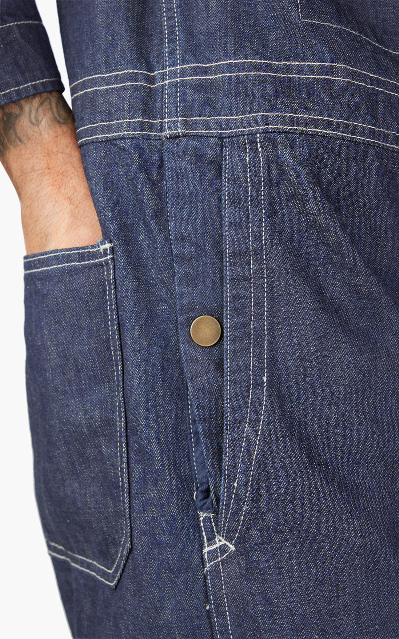Fullcount 1132-1 PW Denim Engineer Coverall Indigo Blue