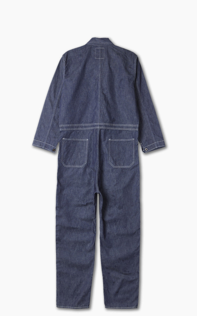 Fullcount 1132-1 PW Denim Engineer Coverall Indigo Blue
