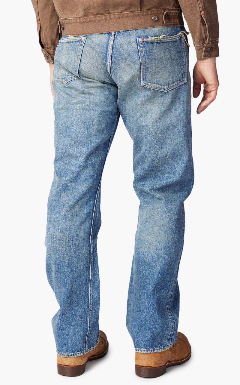 Fullcount 1341-0105 Dartford Wide Denim Washed Indigo Blue