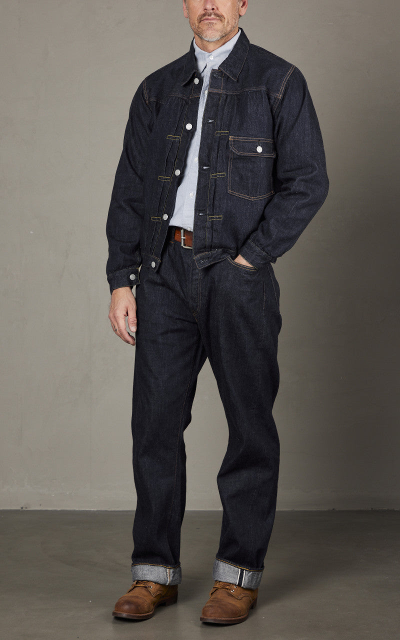 Fullcount 2107SSW Type 1 Selvedge Denim Jacket Super Smooth One Wash Indigo
