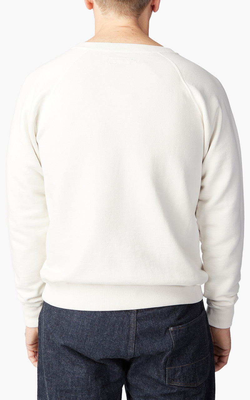 Fullcount 3765-2 "Count" Raglan Sleeve College Sweatshirt Off White
