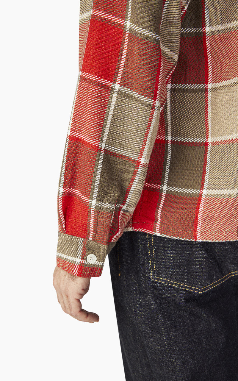 Fullcount 4078 Original Check Cotton Flannel Square Red/Beige