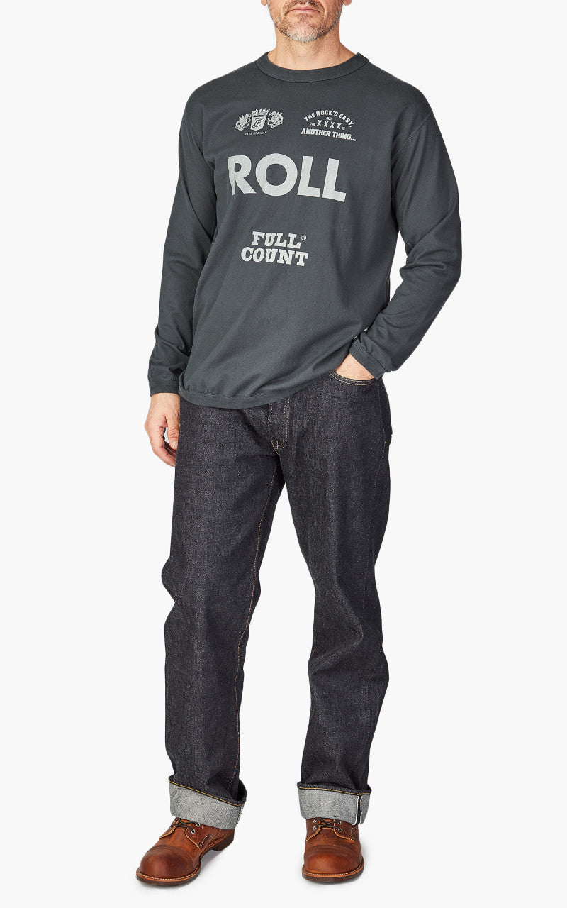 Fullcount RL-005 Flat Seam Heavyweight Longsleeve T-Shirt Ink Black