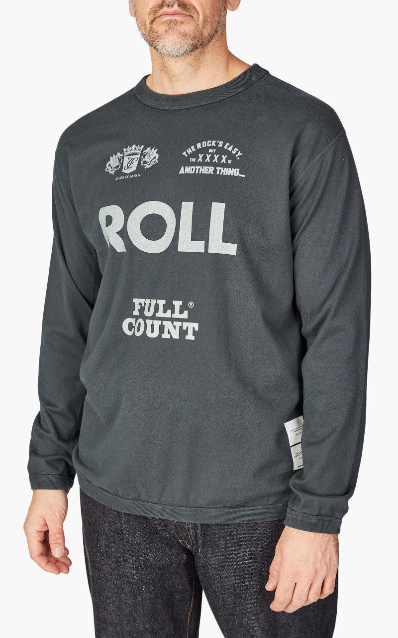 Fullcount RL-005 Flat Seam Heavyweight Longsleeve T-Shirt Ink Black