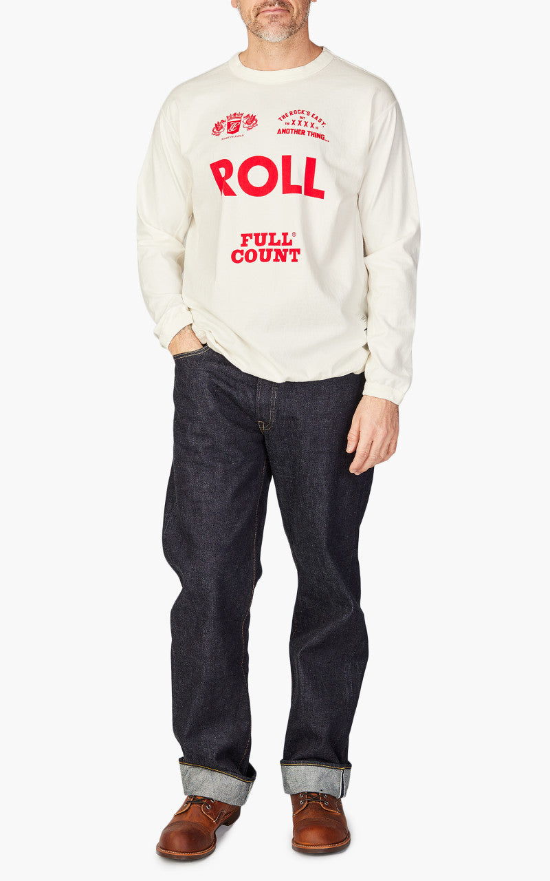 Fullcount RL-005 Flat Seam Heavyweight Longsleeve T-Shirt White