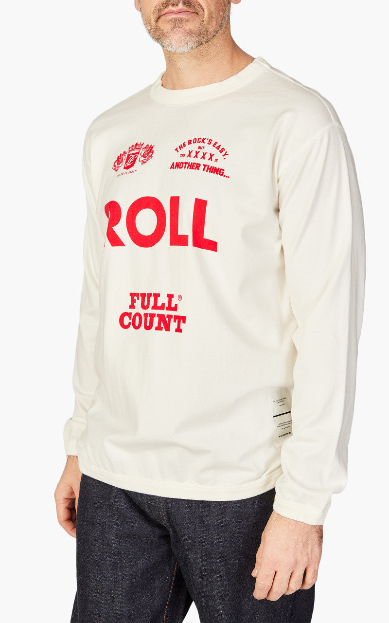 Fullcount RL-005 Flat Seam Heavyweight Longsleeve T-Shirt White