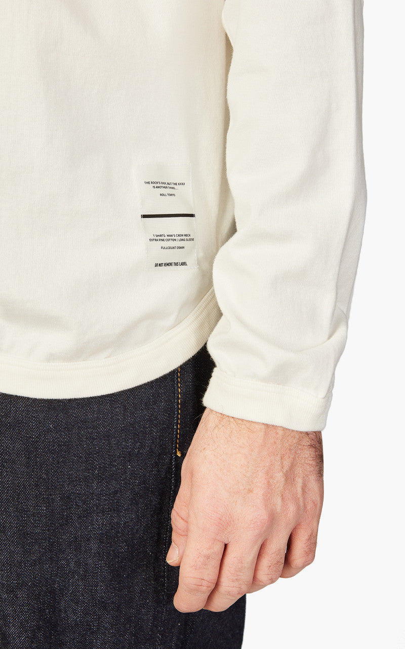 Fullcount RL-005 Flat Seam Heavyweight Longsleeve T-Shirt White