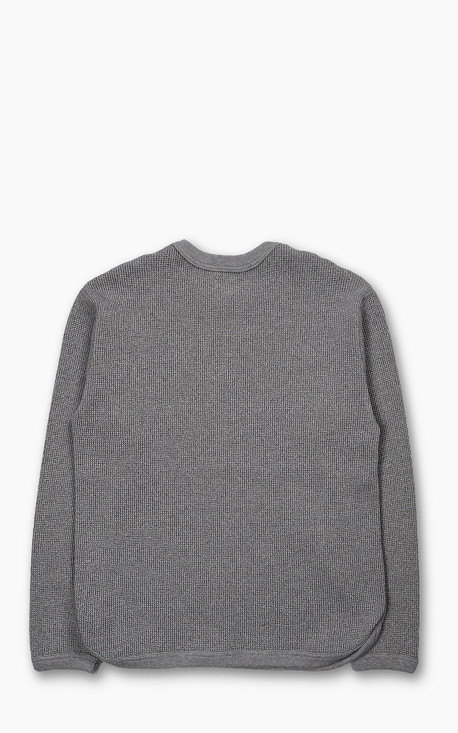 Fullcount 5964-24 Twisted Heavyweight Waffle Longsleeve T-Shirt Heather Grey