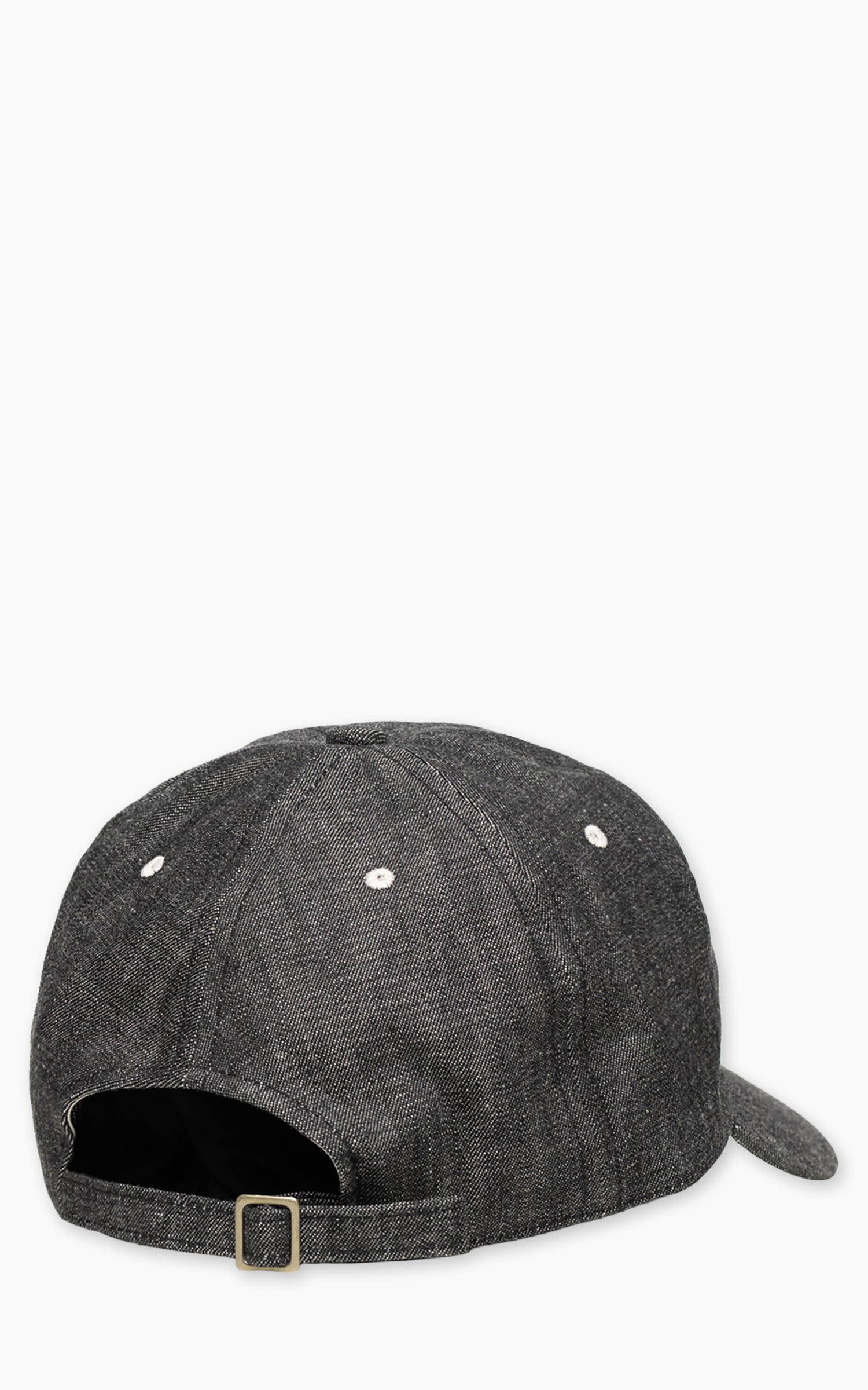 Fullcount 6 Panel Denim Baseball Cap 'F' Patch Black