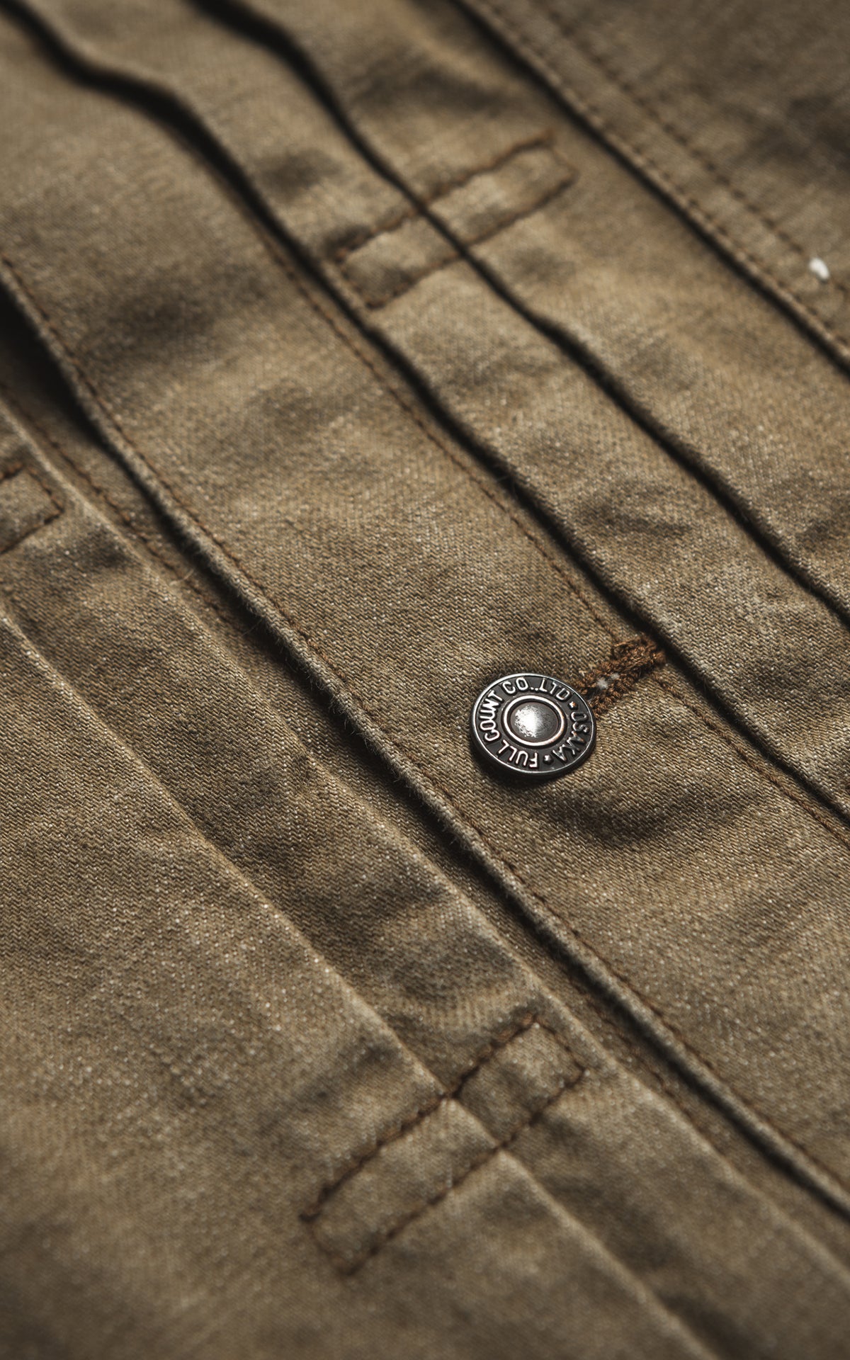 Fullcount 2107OD Type 1 Selvedge Denim Jacket Olive Drab