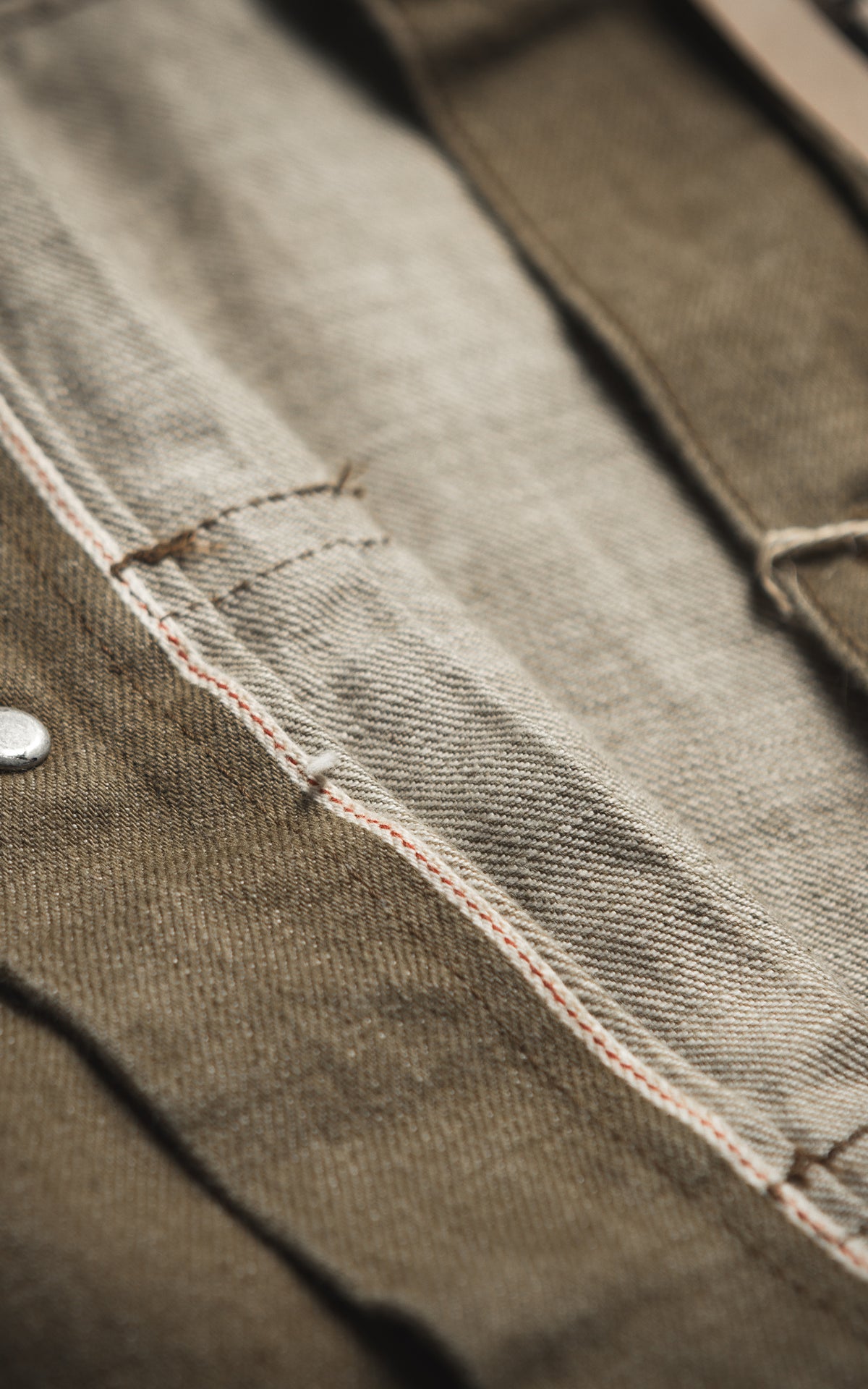 Fullcount 2107OD Type 1 Selvedge Denim Jacket Olive Drab