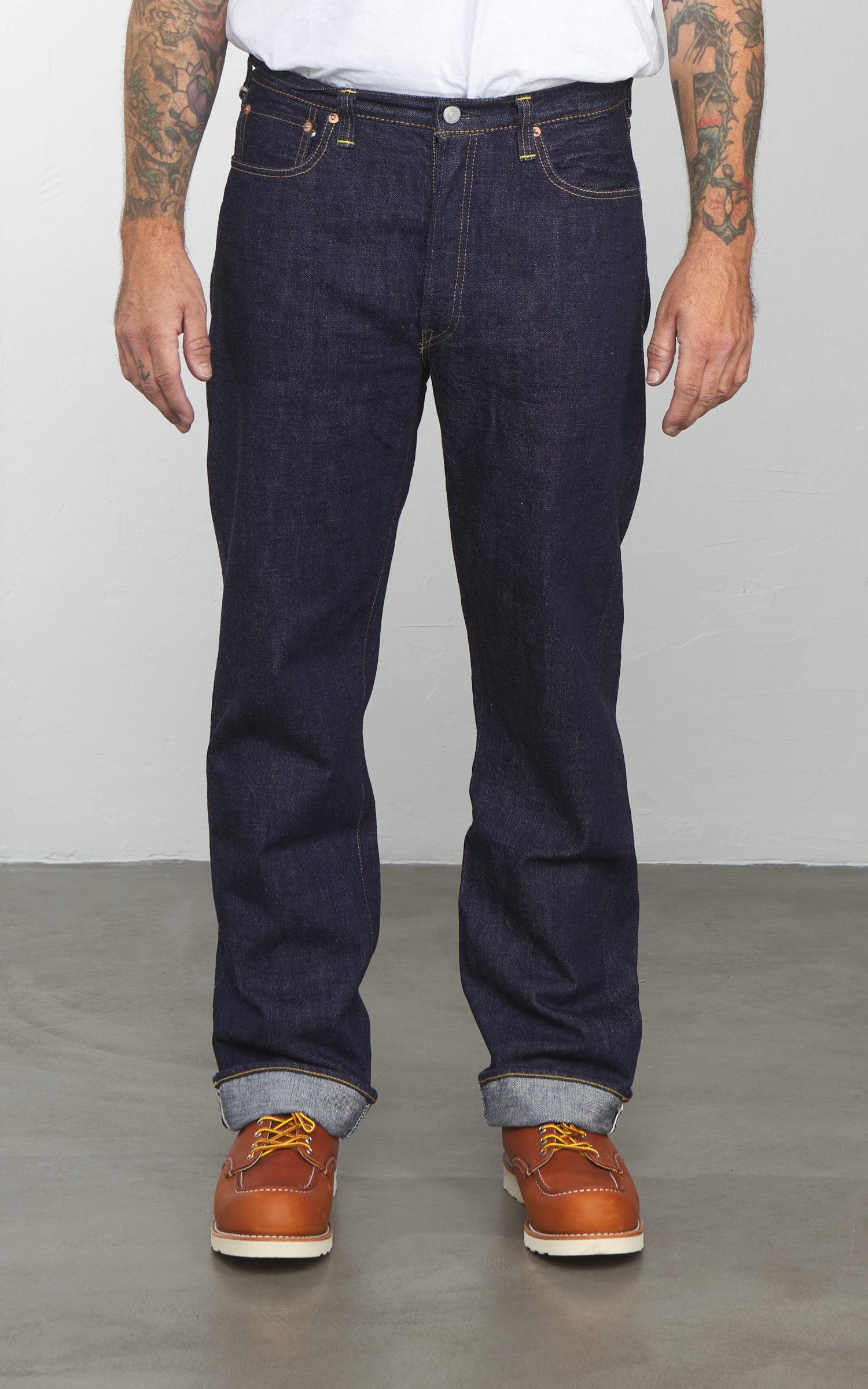 Fullcount 1101 Straight Selvedge Denim One Wash Indigo
