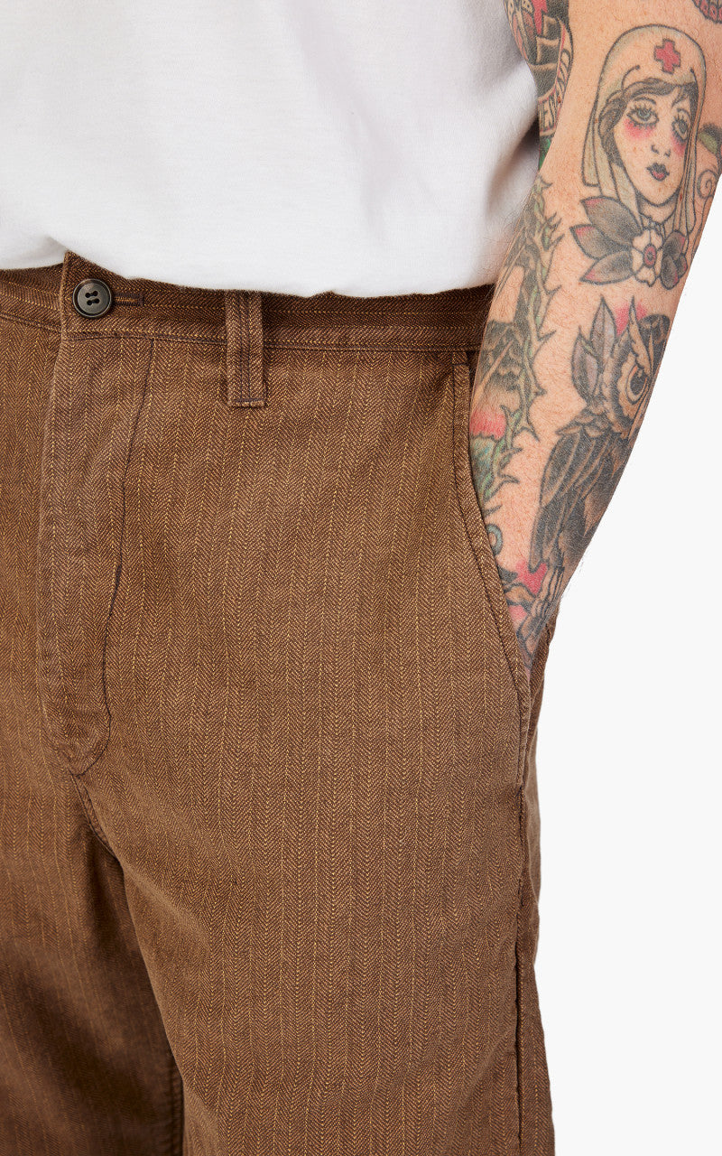 Fullcount 1128-2 Herringbone Moleskin Farmers Trouser Brown