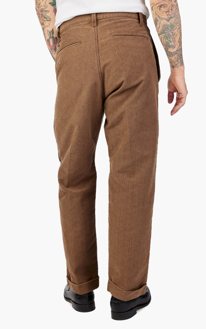 Fullcount 1128-2 Herringbone Moleskin Farmers Trouser Brown