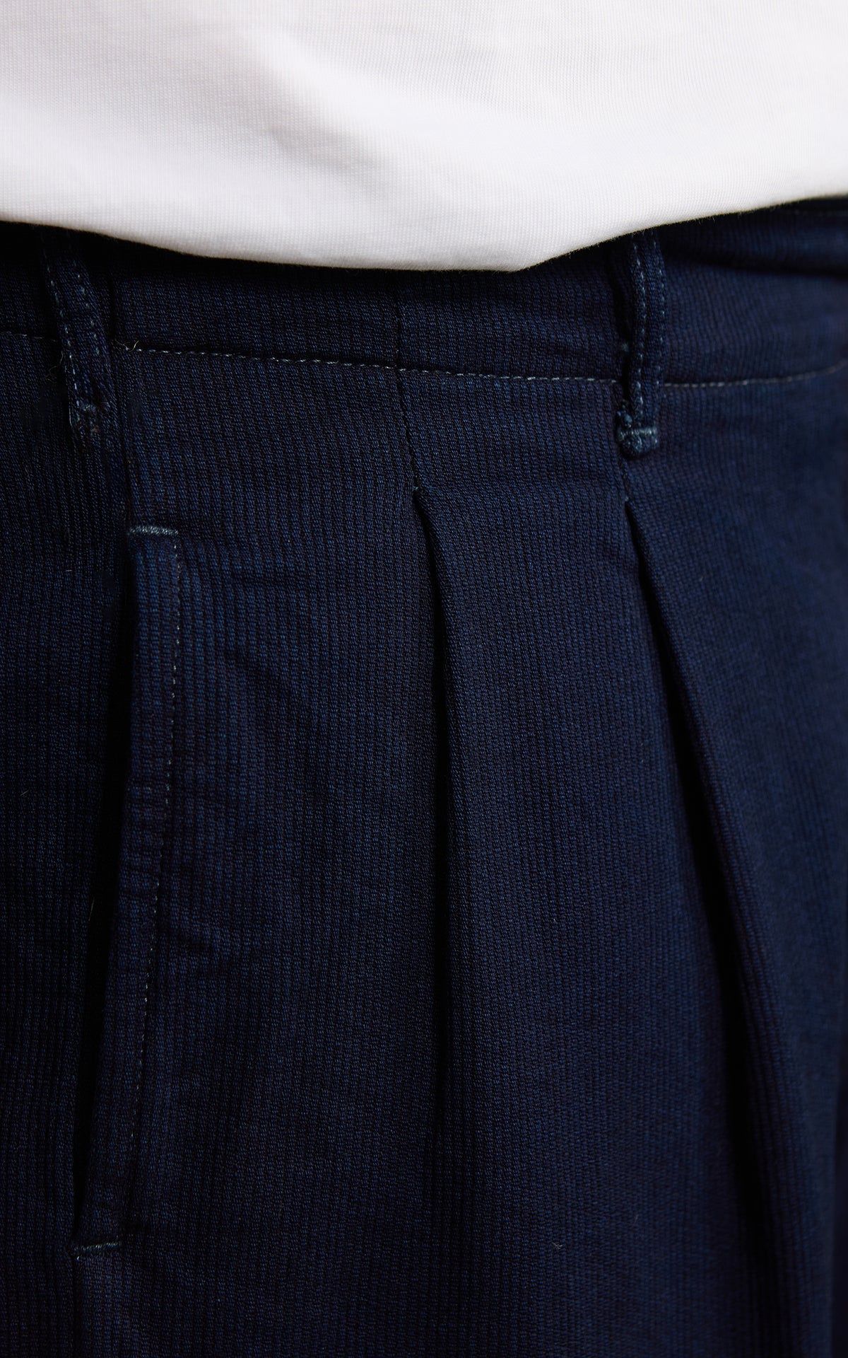 Fullcount 1146-1 Indigo Pique Wide Tuck Trouser Indigo Blue