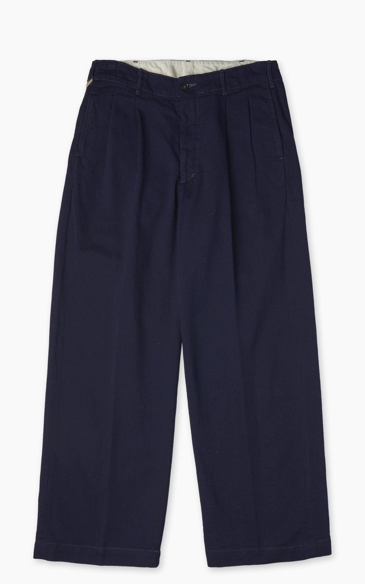 Fullcount 1146-1 Indigo Pique Wide Tuck Trouser Indigo Blue