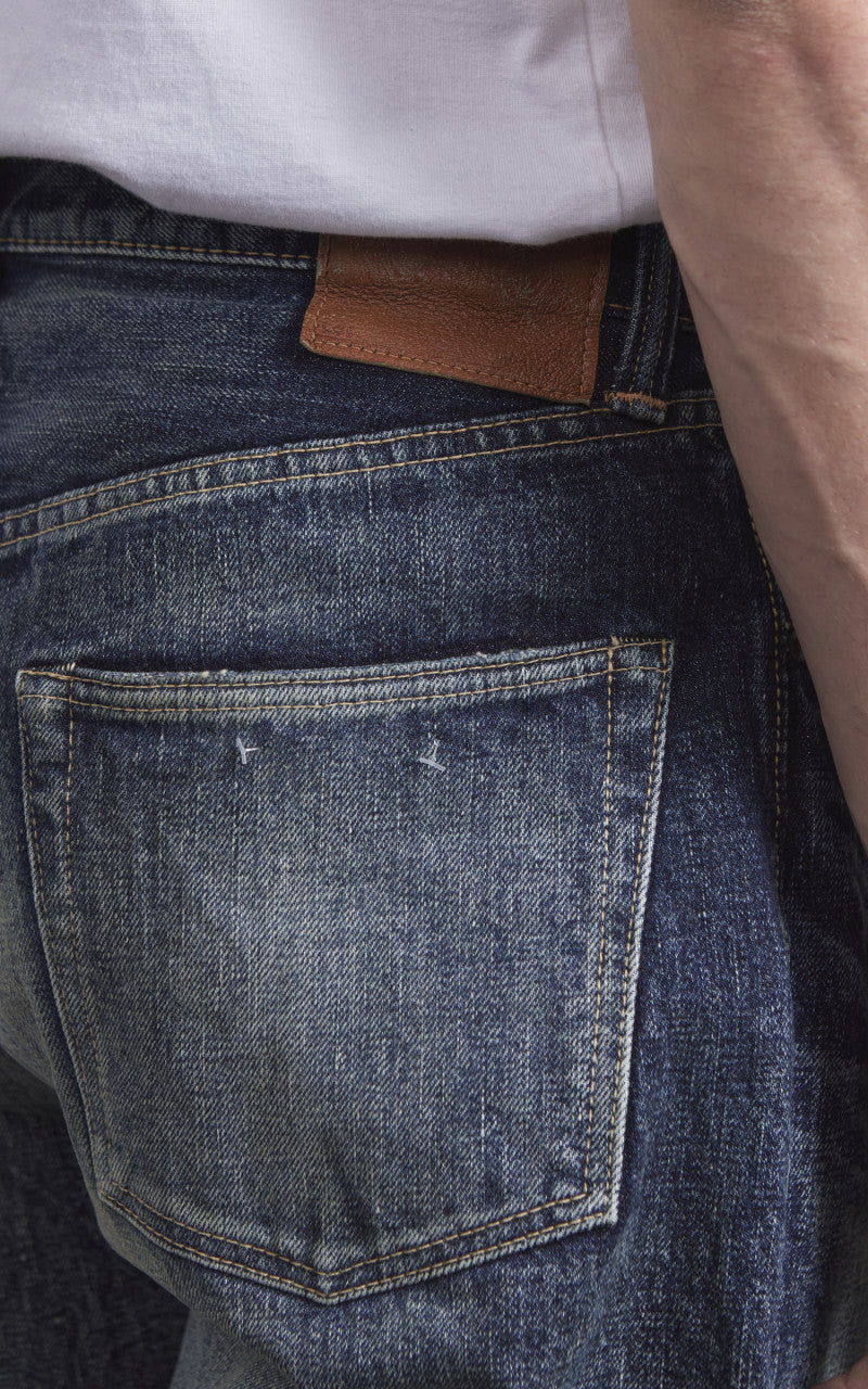 Fullcount 1345-0105 Wide Denim Fear Of The Dark Washed Indigo Blue