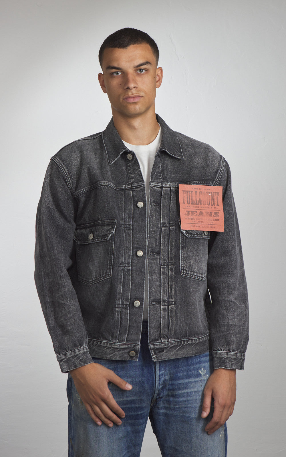 Fullcount 2102BKHW Type 2 Selvedge Denim Jacket Dartford Black