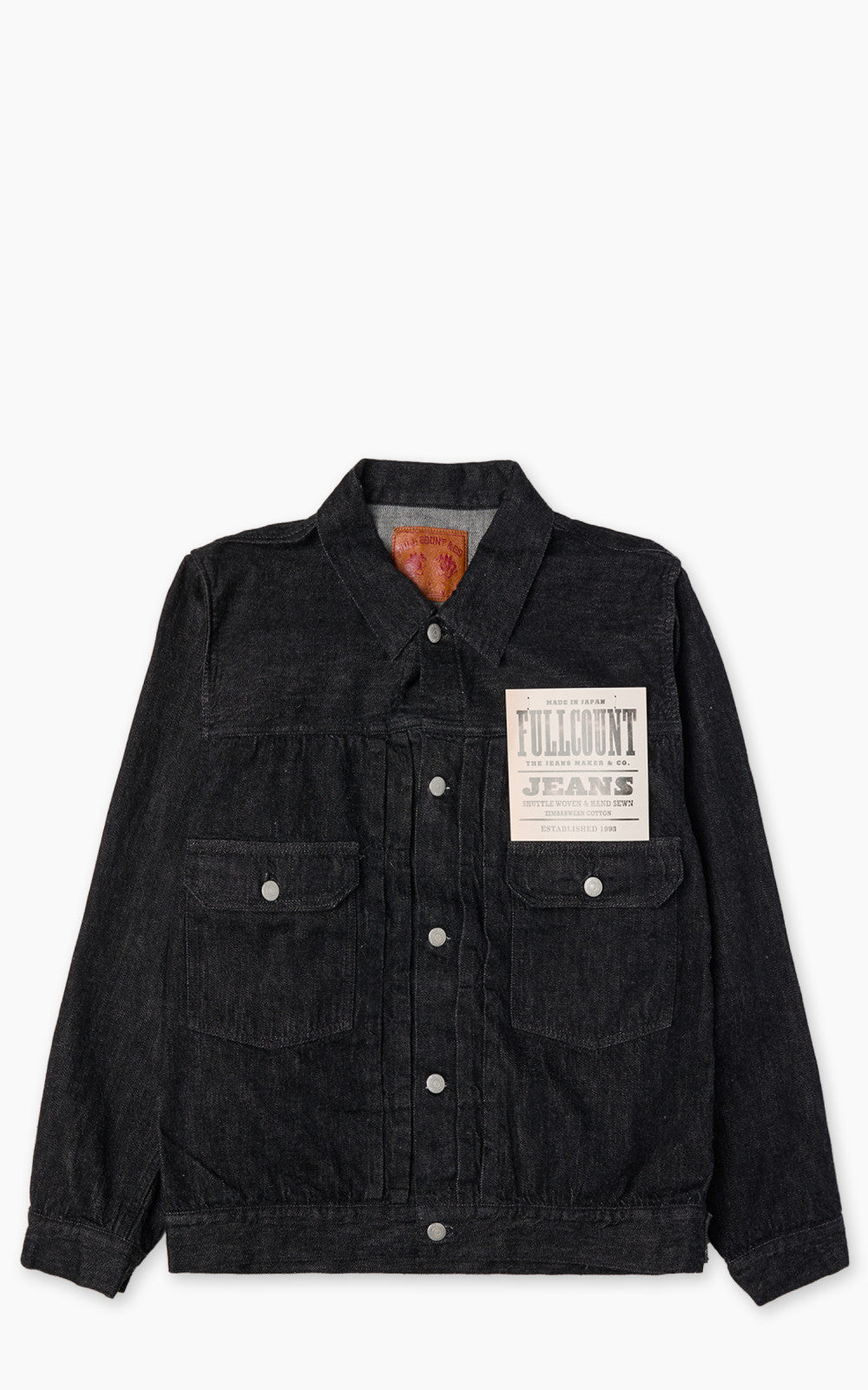 Fullcount 2102BKSS Type 2 Selvedge Super Smooth Denim Jacket Black