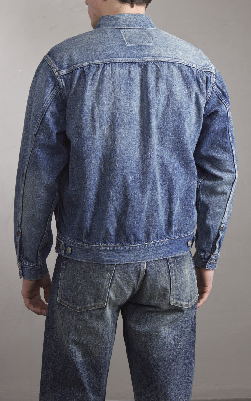 Fullcount 2978-2102SS Type 2 Super Smooth Dartford Washed Selvedge Denim Jacket Indigo Blue