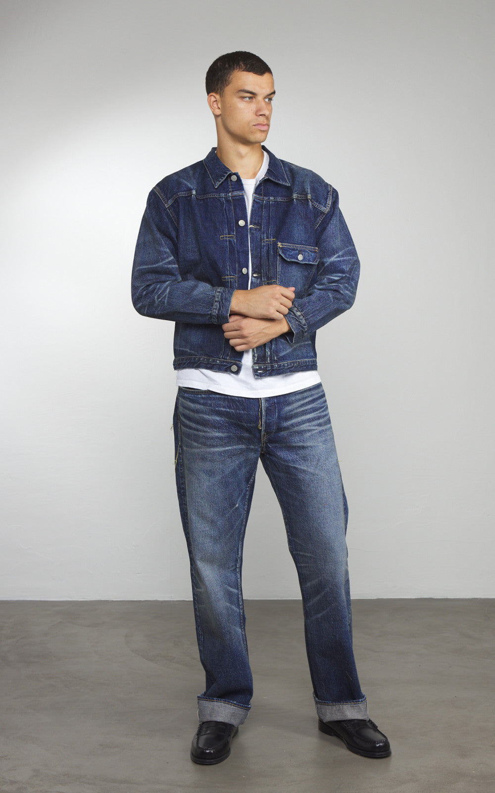 Fullcount 2978D-2107 Type 1 Selvedge Denim Jacket "More Than Just Fear" Indigo Blue
