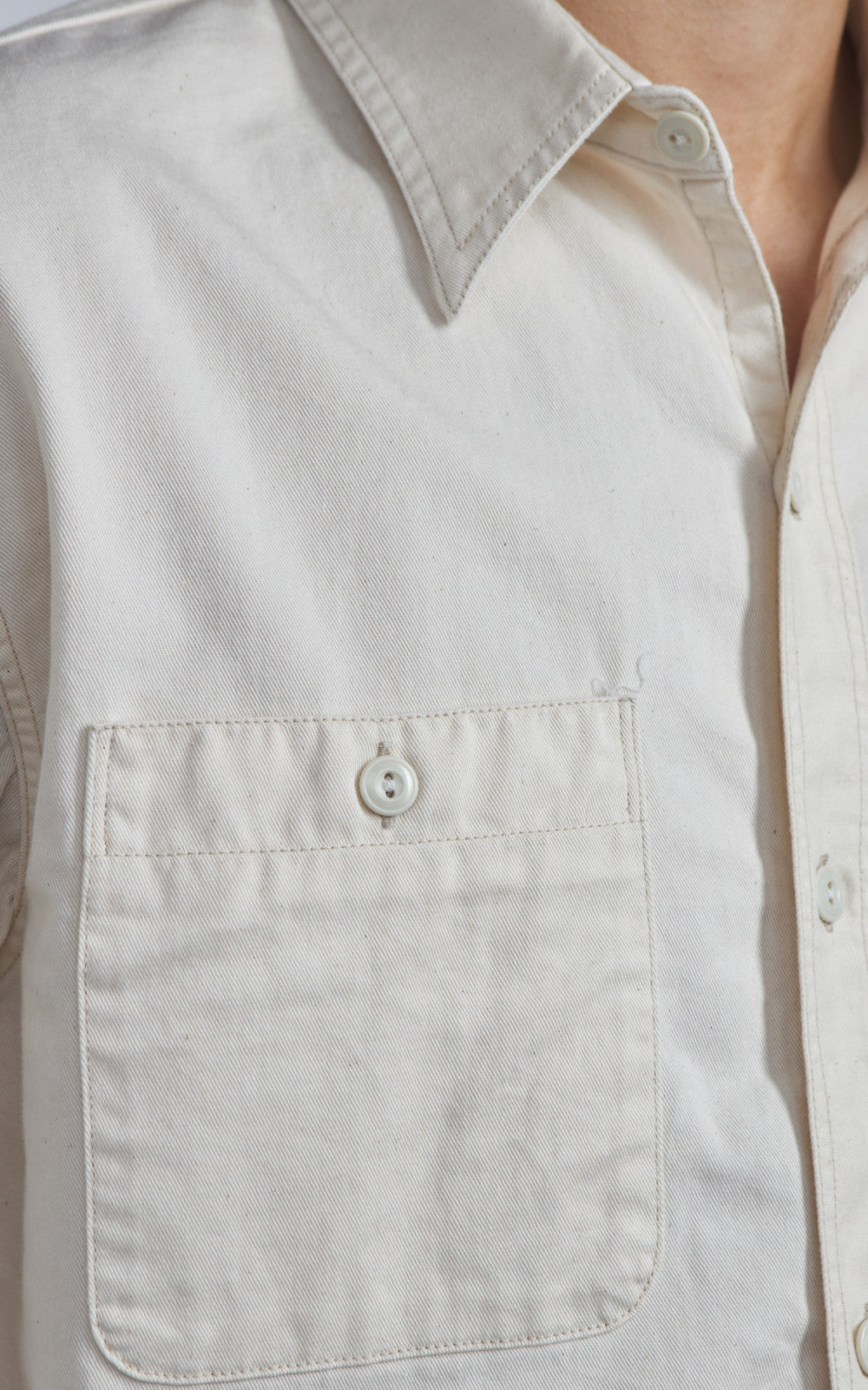 Fullcount 4087-2 Twill Work Shirt Ecru