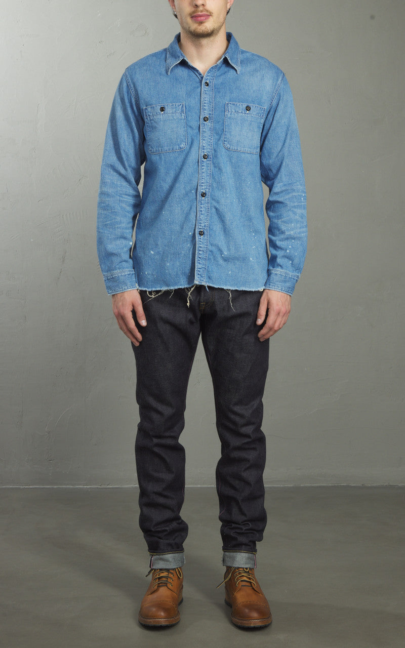 Fullcount 4890HW-24 Denim Work Shirt Used Wash