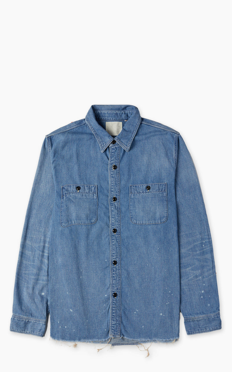 Fullcount 4890HW-24 Denim Work Shirt Used Wash