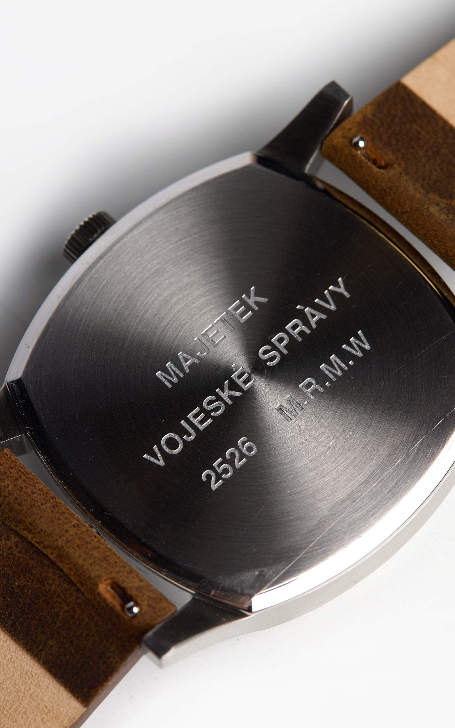 M.R.M.W. Majetek Big Turtle Small Second Leather Strap Black